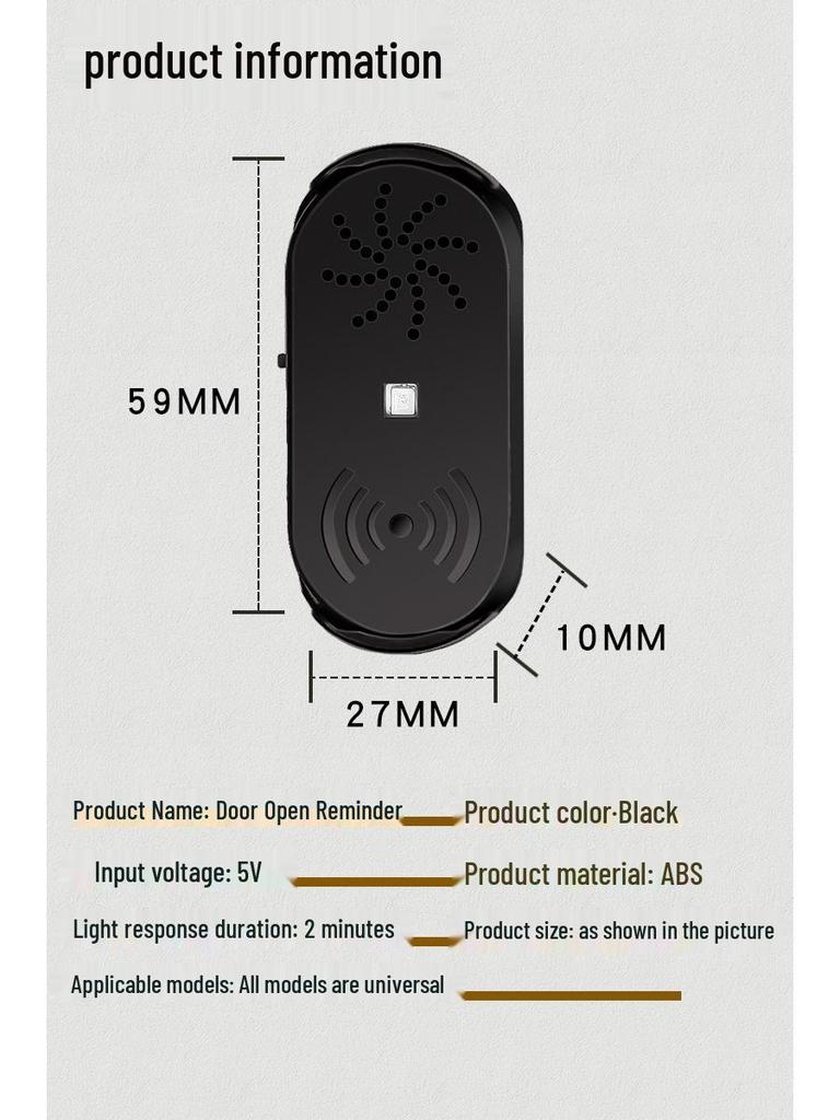 Smart LED Car Door Anti-Collision Warning & Voice Prompter Light