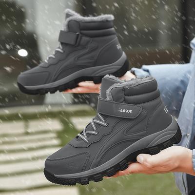 Winter Boots for Men New Waterproof Leather Warm Snow Ankle Boots Women Unisex Outdoor Non-slip Work High-top Casual Shoes