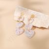 Spring and Summer New Xiaoxiangfeng Earrings Girlish Breath Heart Earrings Acrylic Sweet and Cute Stud Earrings