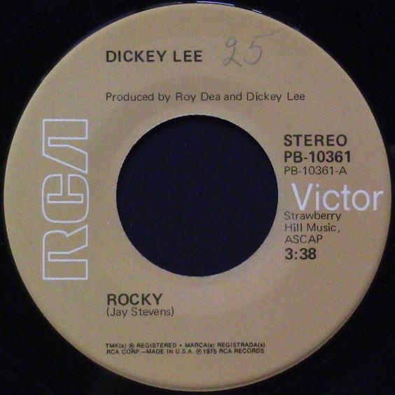 

7inch Record DICKEY LEE - Rocky PB10361 RCA Victor 1975 US Folk Used