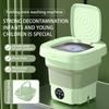 8L Portable Small Foldable Washing Machine with Spin Dryer For Socks Underwear Panties Washer Household Mini Washing Machine