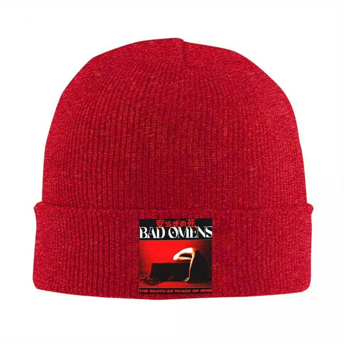 Bad Omens Beanie Hats Goth Rock Music Bonnet Hats Female Male Hip Hop Outdoor Sport Knitting Hat Autumn Winter Head Wrap Ca