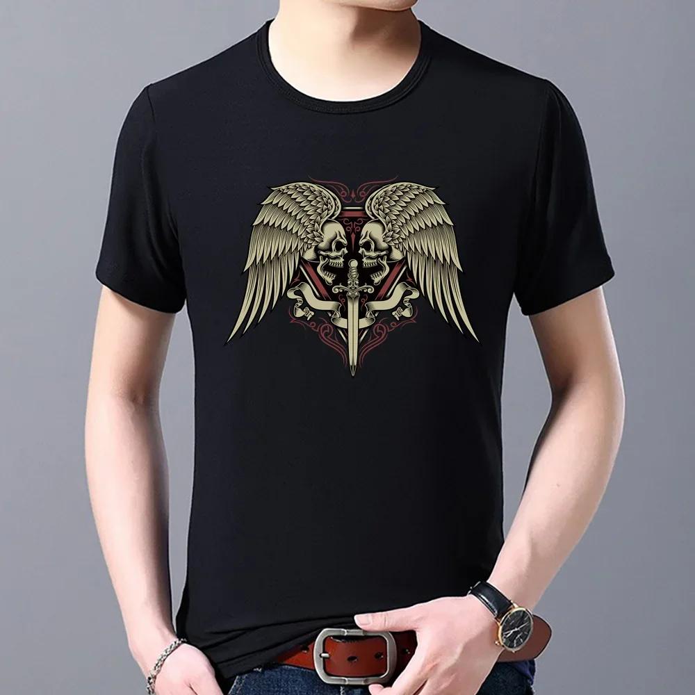 Casual Travel Sports Breathable Quick-drying O-neck Men's Top T-shirt Summer Popular Pirate Skull Pattern Printed Shirt