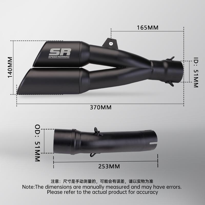 For Rebel 500 300 CM500 CM300 CMX500 CMX300 2017 - 2023 Motorcycle Exhaust Pipe Escape Moto
