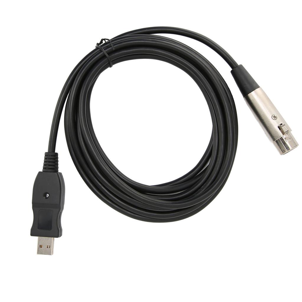 Microphone Converter Cable USB To XLR Adapter Wire with Sound Card for Musical Instrument Recording