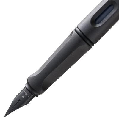 LAMY Safari Fountain Charcoal Medium Nib Pen, (L17M)