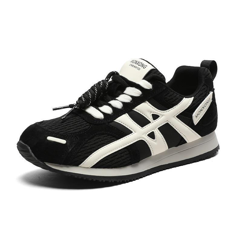 Lightweight and Breathable Dad Shoes Women's Autumn New Leather Mesh Splicing Comfortable and Versatile Leisure Sports
