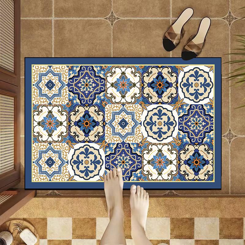 American Retro Tile Bathroom Water Absorption Anti -slip Door Padding Toilet Toilet Bathroom Door Diatom Mud Fast Dry Foot Pad