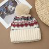 Korean Version of Diamond-shaped Plaid and Wool Hat with Autumn and Winter Fashion Versatile Christmas Hat Outdoor Cold Warm Hat New