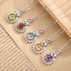 Original Bow Wreath Necklace Women S925 Sterling Silver Light Luxury Versatile Fairy Wind Natural Spar Collarbone Chain Jewelry Gift