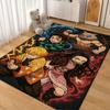 Demon Slayer Character Collection Indoor Rug Thick Nonslip Carpet For Study Reading Area Home Decor Halloween Gift