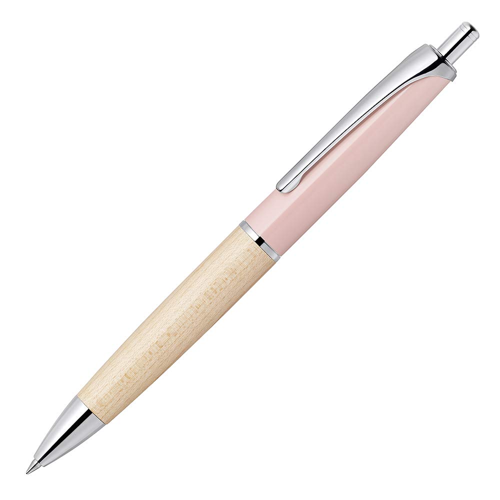 

Zebra Fillare Wood Ballpoint Knock Limited Edition Pastel Oil-Based Pen, Type, 0.5, Pink, P-BAS76-NA-WP