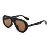 Y2K Retro Luxury Round Leopard Print Big Women Sunglasses Trendy Glasses Multicolor Lenses Unisex Outdoor Eyewear Fashion UV400