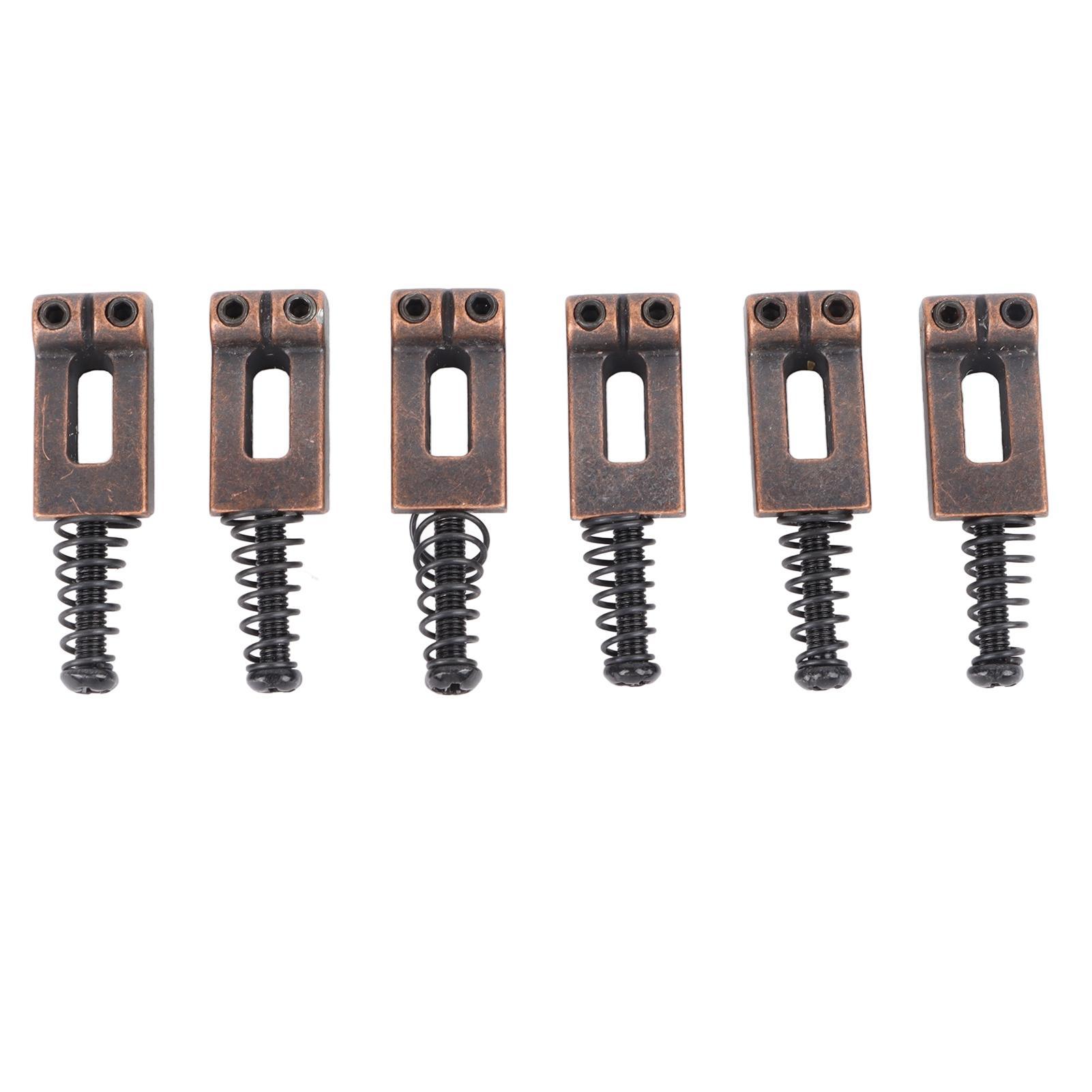 

6 шт. Электрическая гитара бридж седло цинковый сплав винт для настройки струн седло аксессуар прямой