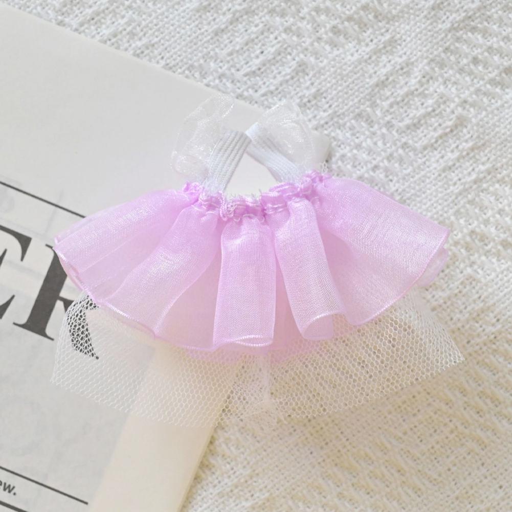 For Headmaster Dog Lace Netting Dress Mini Cute Doll Clothing Plush Toys Accessories Dressing Up Clothes for 13-15cm Doll