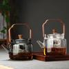 Yipan Borosilicate Glass Teapot with Walnut Handle