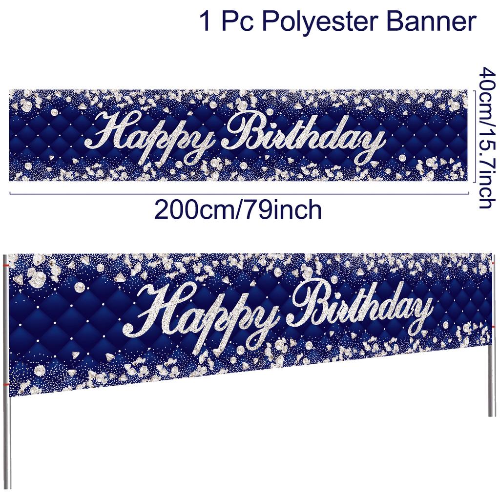 Birthday Theme Party Decorations Tableware Blue Gold Paper Plates Birthday Party Adults Baby Shower Birthday Party Supplies