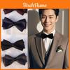 Traditional Mens Wedding Bow Tie With Satin Washable Fabric For Formal Occasions