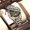 Poedagar 972 Luxury Men Watch Quartz Movement Stainless Steel Waterproof Luminous Casual Business Fashion Wristwatch