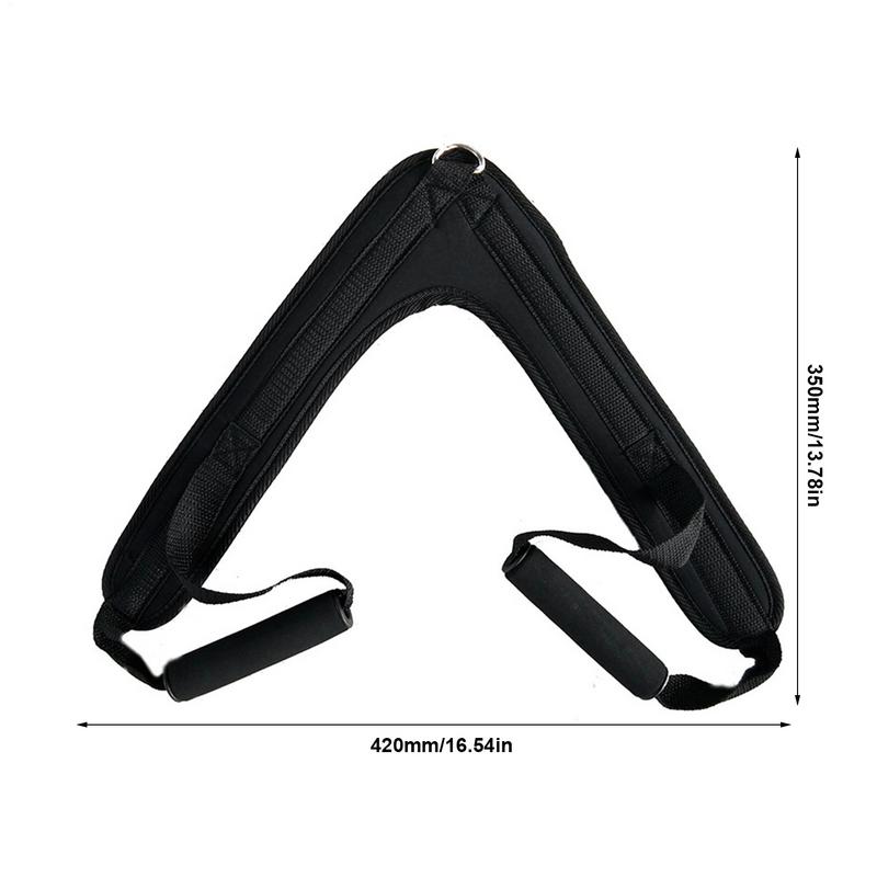 V-Shaped AbCrunch Straps Fitness Pulling Harness Drag Handle Exercise Pulling Harness Shoulder Strap Belt For Gym Fitness Equip