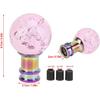 Aramox Universal Manual Gear Shift Knob, Crystal Bubble Acrylic Design with 3 Adapters, 8mm/10mm/12mm Thread Size