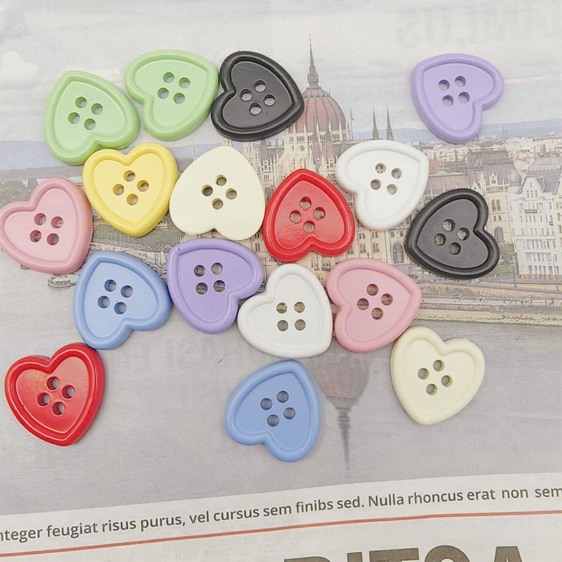 20Pcs/Set Buttons For Needlework Heart Sewing Button For Clothing Diy Accessories Decorative Craft Supplies