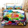 Carton Game Toca Life World Beding Set Bedrom Soft Modern Bedspreads Comefortable Children Kids Soft Duvet Cover Comfortable Quilt Cover And Pilowcase
