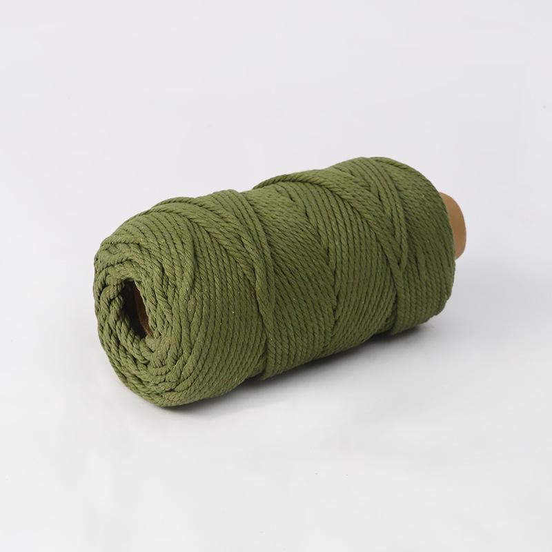 4mm Multi-Strand Macaron Colored Cotton Rope for DIY Tapestry & Decorative Weaving.