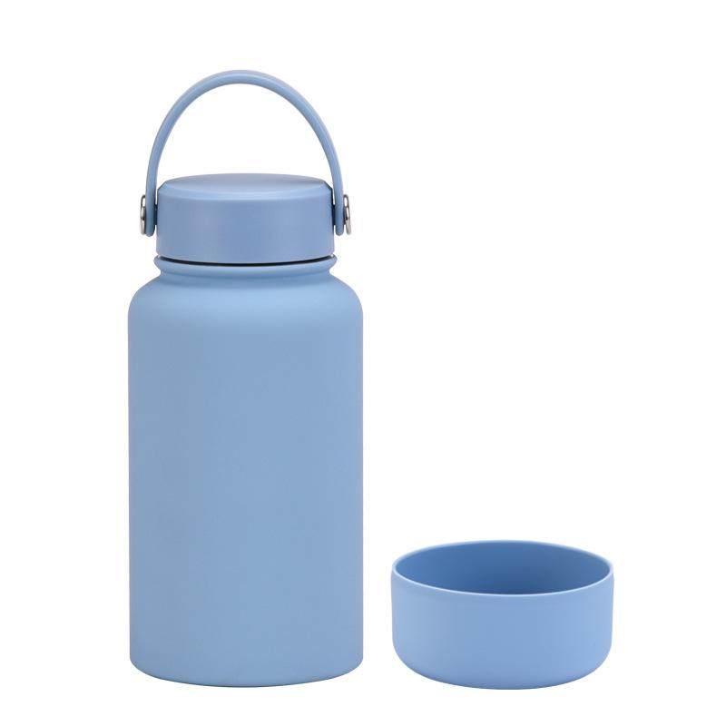 650Ml Stainless Steel Thermos Cup Non-Slip Outdoor Portable Water Cup Simple Wide Mouth Sports Kettle