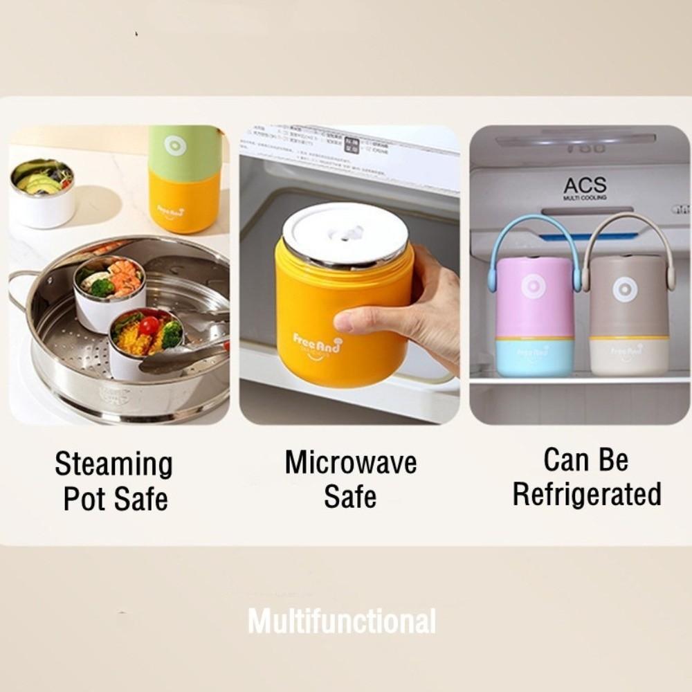 580ml/820ml Thermal Lunch Box Stainless Steel Food Soup Container  for Office&School