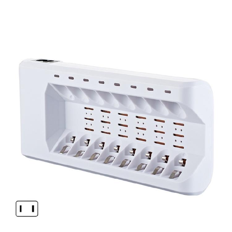 

8 Bay Battery Charging for AA AAAs Batteries, Equipped with Quick Charging USB Port for Gadgets