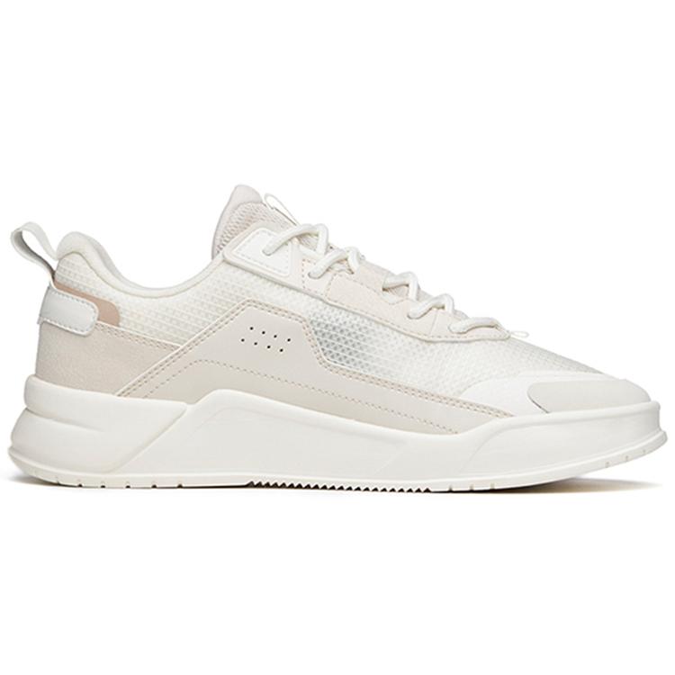 Anta Lightweight Abrasion Resistant Low top Skateboard Shoes Men's White Gray 912228821-1