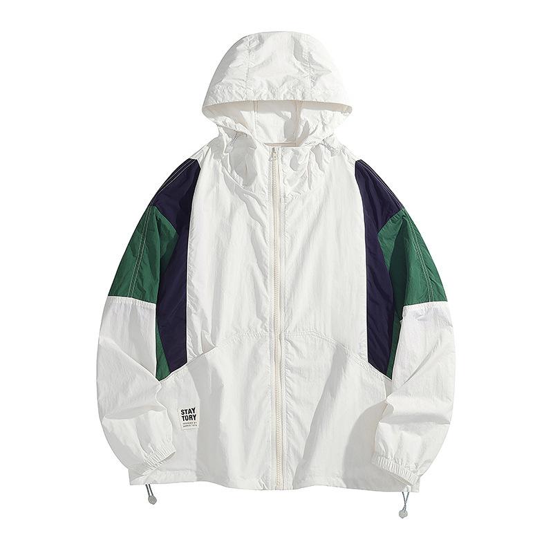 Мужская и женская осенняя водонепроницаемая солнцезащитная тонкая куртка свободная — фото 3