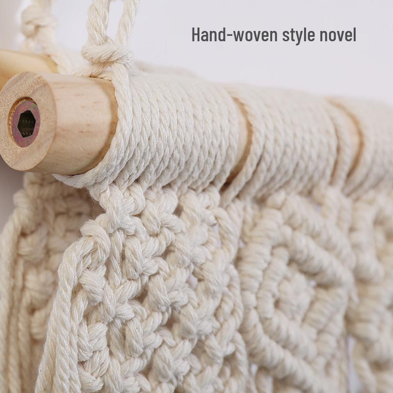 Europäische Böhmische Gewebte Baumwollseil Wandteppich mit Quasten – DIY Heim Wandbehang Dekoration.