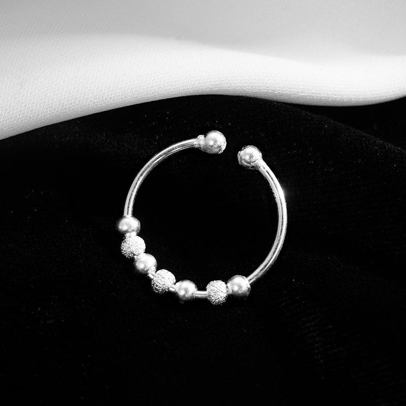 

Кольцо Banyan Tree S925 Silver с вращающимися бусинами - антитревожный нишевый дизайн для женщин RS972 серебряный