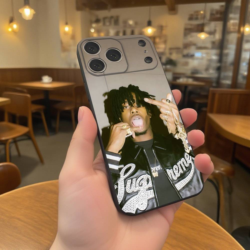 I AM MUSIC Playboi C-Carti Phone Case For iPhone 17,16,15,14,13,12,11,Pro,XS,Max,XR,Plus,E,SE4,Mini Black Soft Cover