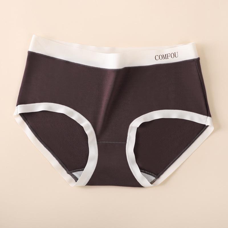 Women's Modal Seamless Mid-Waist Briefs with Antibacterial Crotch - No Ride Up, Plus Size Available