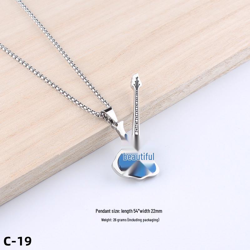 Colier Unisex cu Pandantiv Cruce Stil Hip-Hop - Accesoriu Bijuterie din Oțel Inoxidabil