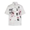 American Wasteland Wind Dirty Dye Old Niche Design Short Sleeve Shirt Ins Tide
