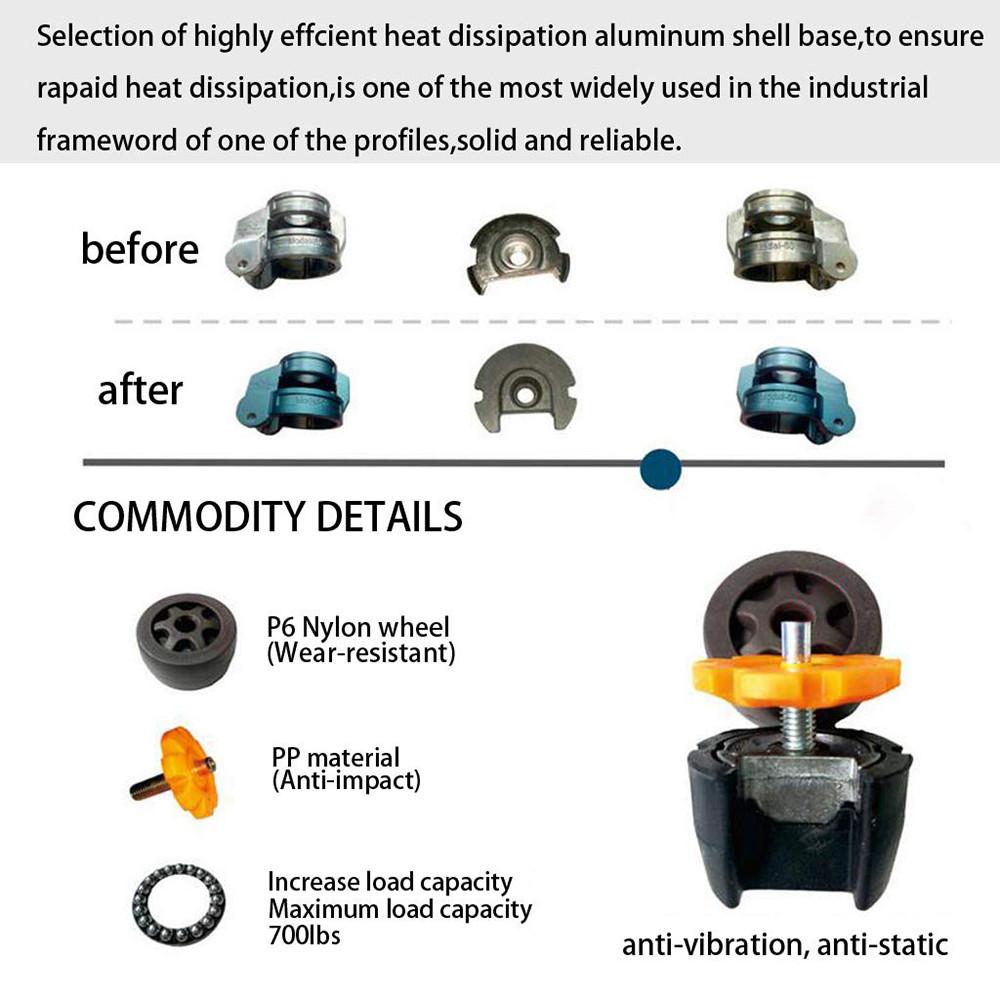 4 ST Nivelleringsmaskinhjul Infällbart Topplatta Nivelleringshjul Industriella Maskiner Horisontellt Justeringshjul