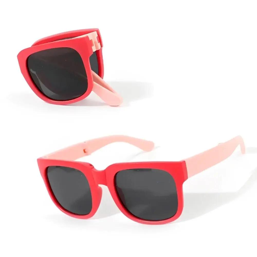 Square Frame Kids Sunglasses Fashion Uv 400 Outdoor Foldable Sunglasses Children Eyewear For Toddler Boys And Girls