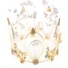 Fairy Princess Crown with Mesh Round Headwear with String Beads Queen Cake Decoration Costume Hair Accessory for Women Baking