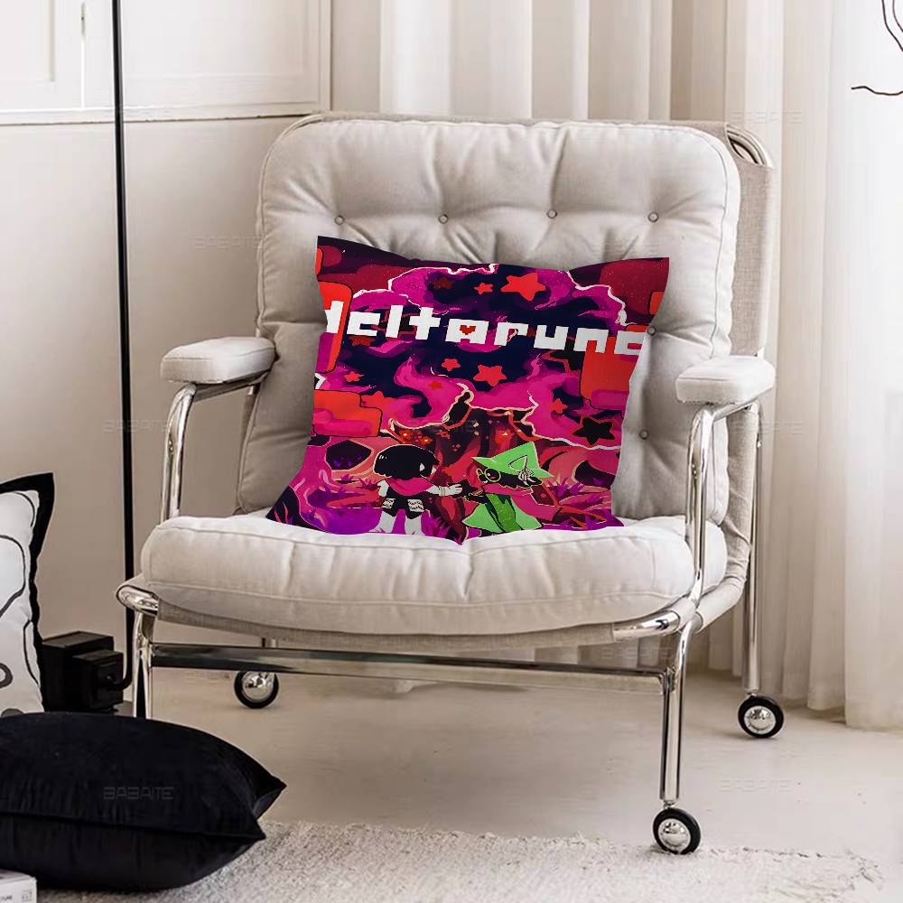 D-Deltarune Video Game Cushion Cover Pillow Cover Decor Pillowcase Printed Cushion Case for Couch
