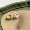 New Exquisite Cute Childhood Milk Candy Enamel Color Zircon Ear Studs Clip On Earrings for Women Korea Jewelry Accessories Gifts