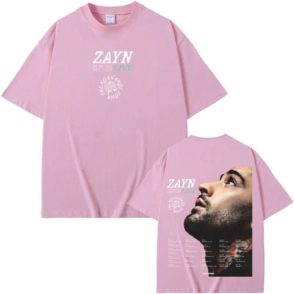 Camiseta Zayn Malik Cantante THE KONNAKOL TOUR Camiseta Manga Corta Mujer/hombre 100% Algodón Gótico Casual Camiseta