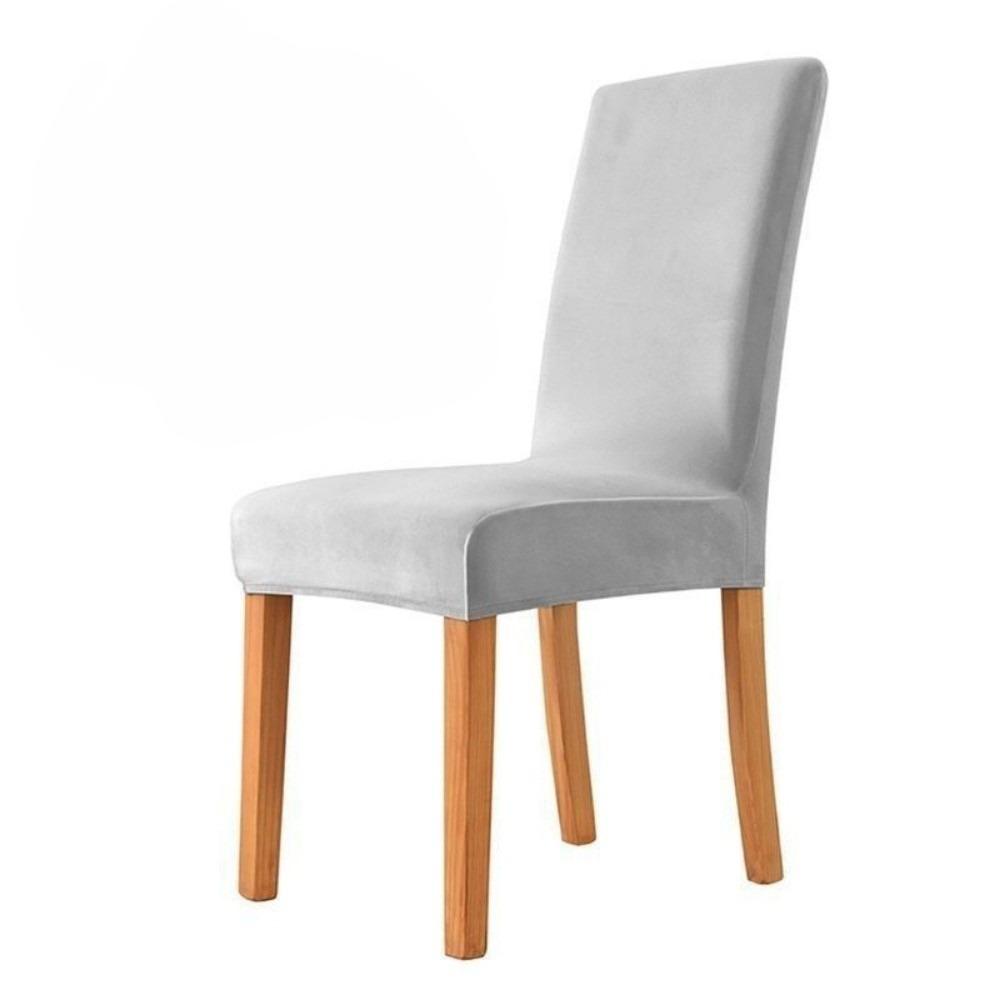 Thickened Plush Chair Cover Velvet Chair Protector Washable Elastic Chair Slipcover Restaurant