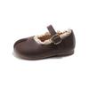 2025 New Children's Flats Simple Lolita Girls Princess Leather Shoes Walking Versatile Sweet Pleated Kids Causal Fashion Shoes