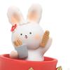 Chinese Statue Figurines Home Decoration Table Centerpieces Shaking Bunny Sculpture for Desktop,