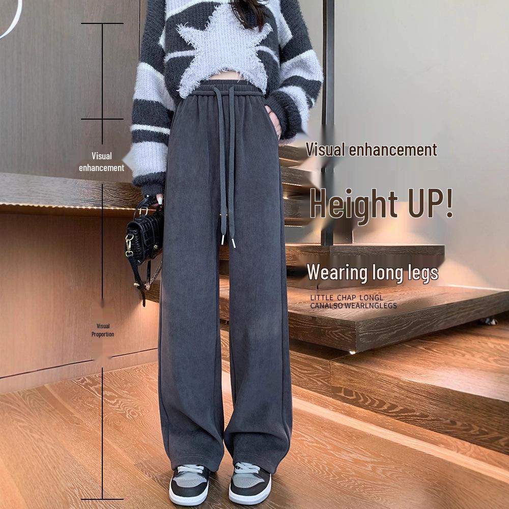 2026 Damen Gemütliche Samt-Hose mit weitem Bein - Winter/Frühling Gerades Bein Design