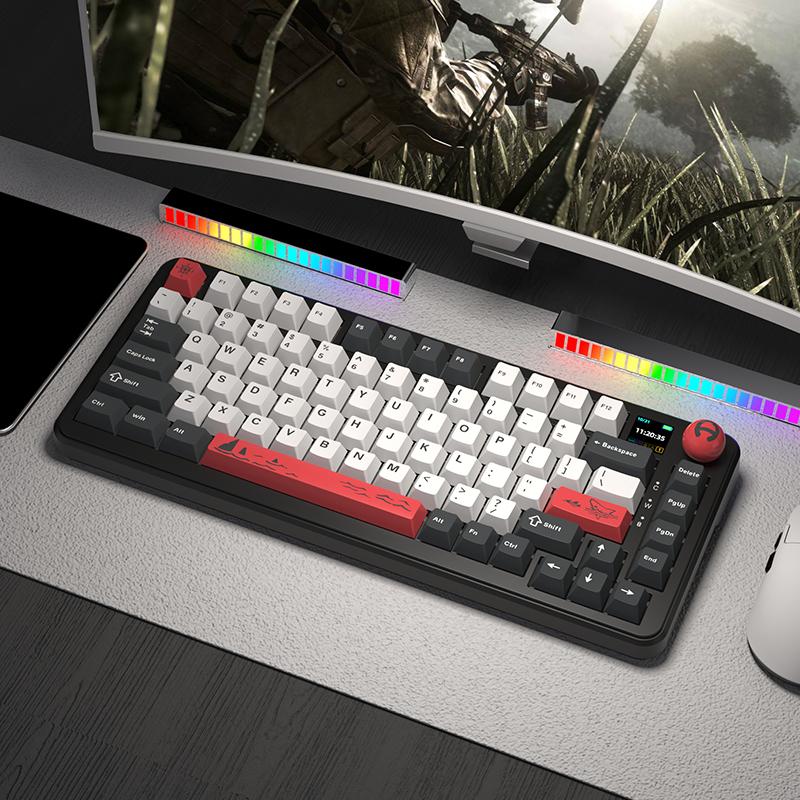 AJAZZ AK820MAX Wireless Bluetooth Hot Swap With Screen Gaming Mechanical Mouse Gaming Office